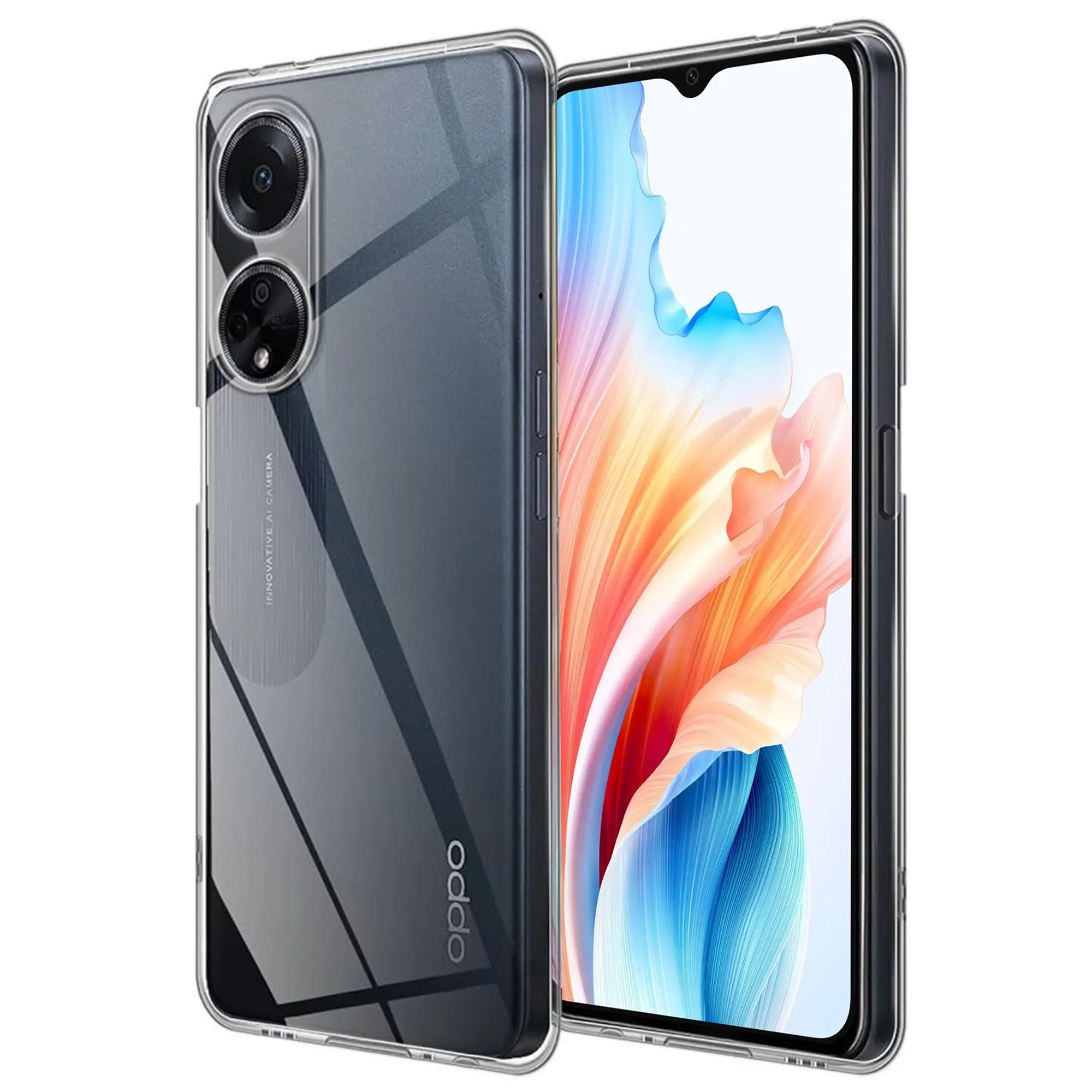 MEZON OPPO A38 4G Ultra Slim Crystal Clear Premium TPU Gel Back Case - Shock Absorption, Wireless Charging Compatible