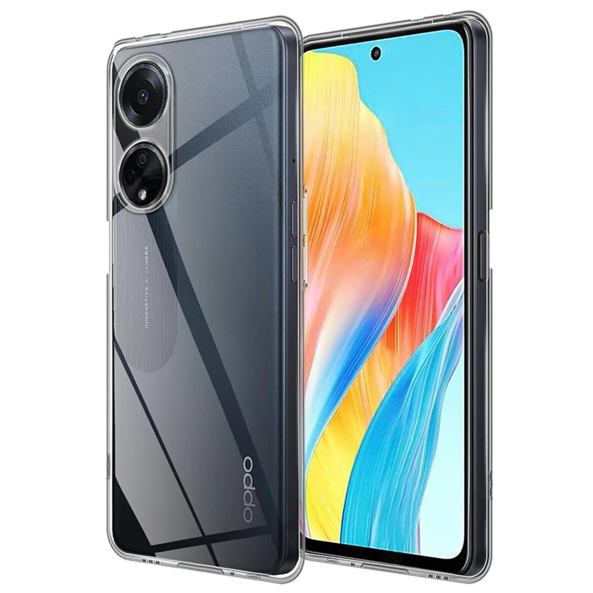 MEZON OPPO A98 5G Ultra Slim Crystal Clear Premium TPU Gel Back Case - Shock Absorption, Wireless Charging Compatible