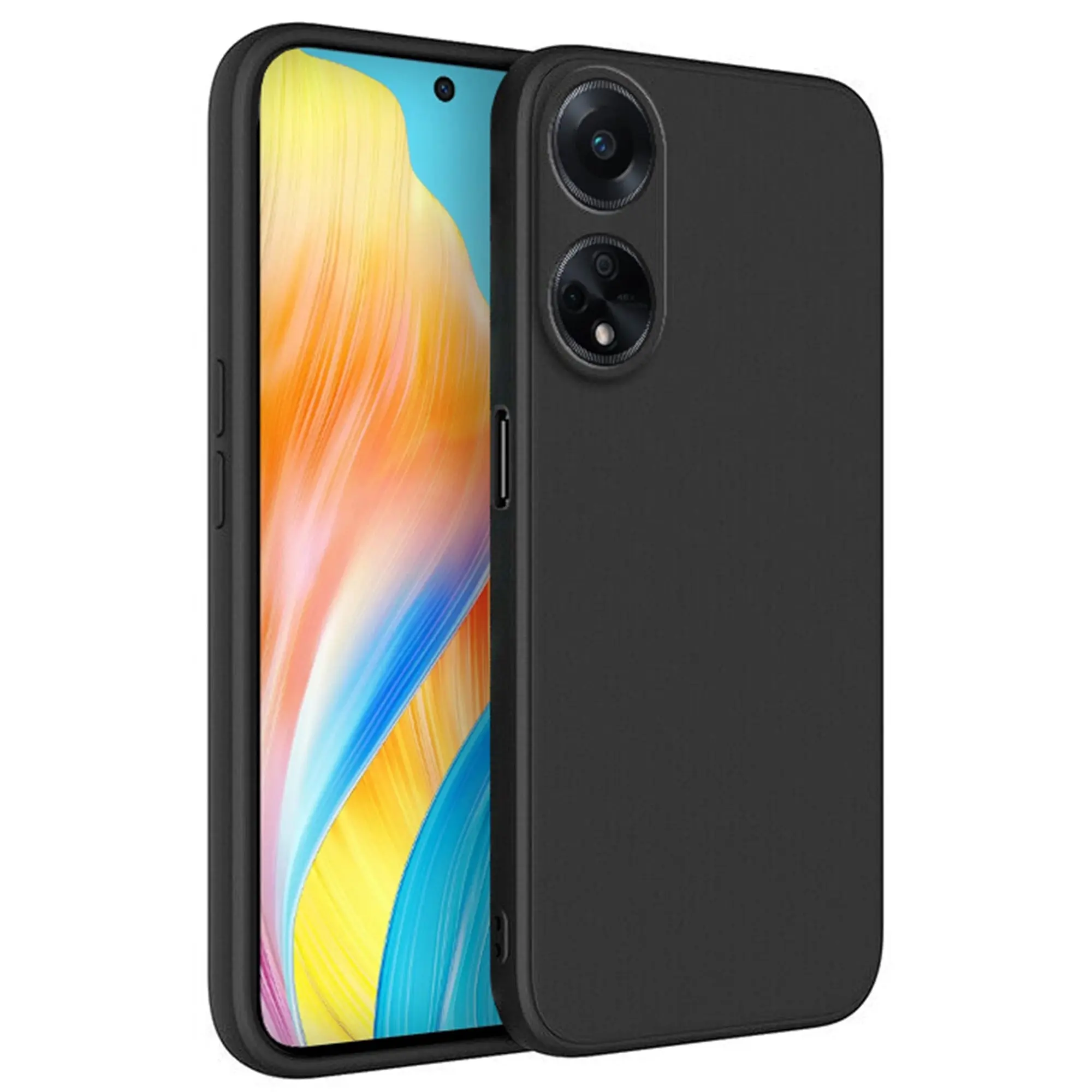 MEZON OPPO A98 5G Ultra Slim Black Premium TPU Gel Back Case - Shock Absorption (OPPO A98 5G, Gel Black)