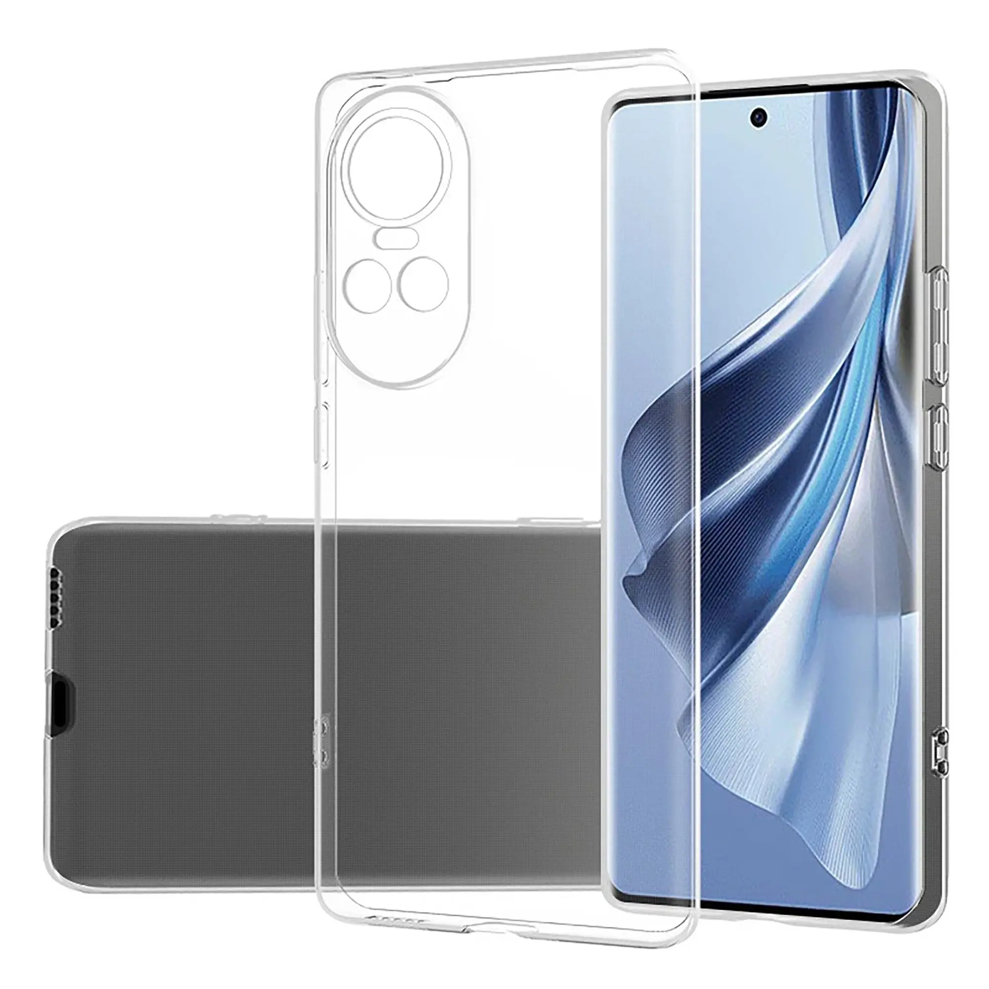 MEZON OPPO Reno10 5G Ultra Slim Crystal Clear Premium TPU Gel Back Case - Shock Absorption, Wireless Charging Compatible