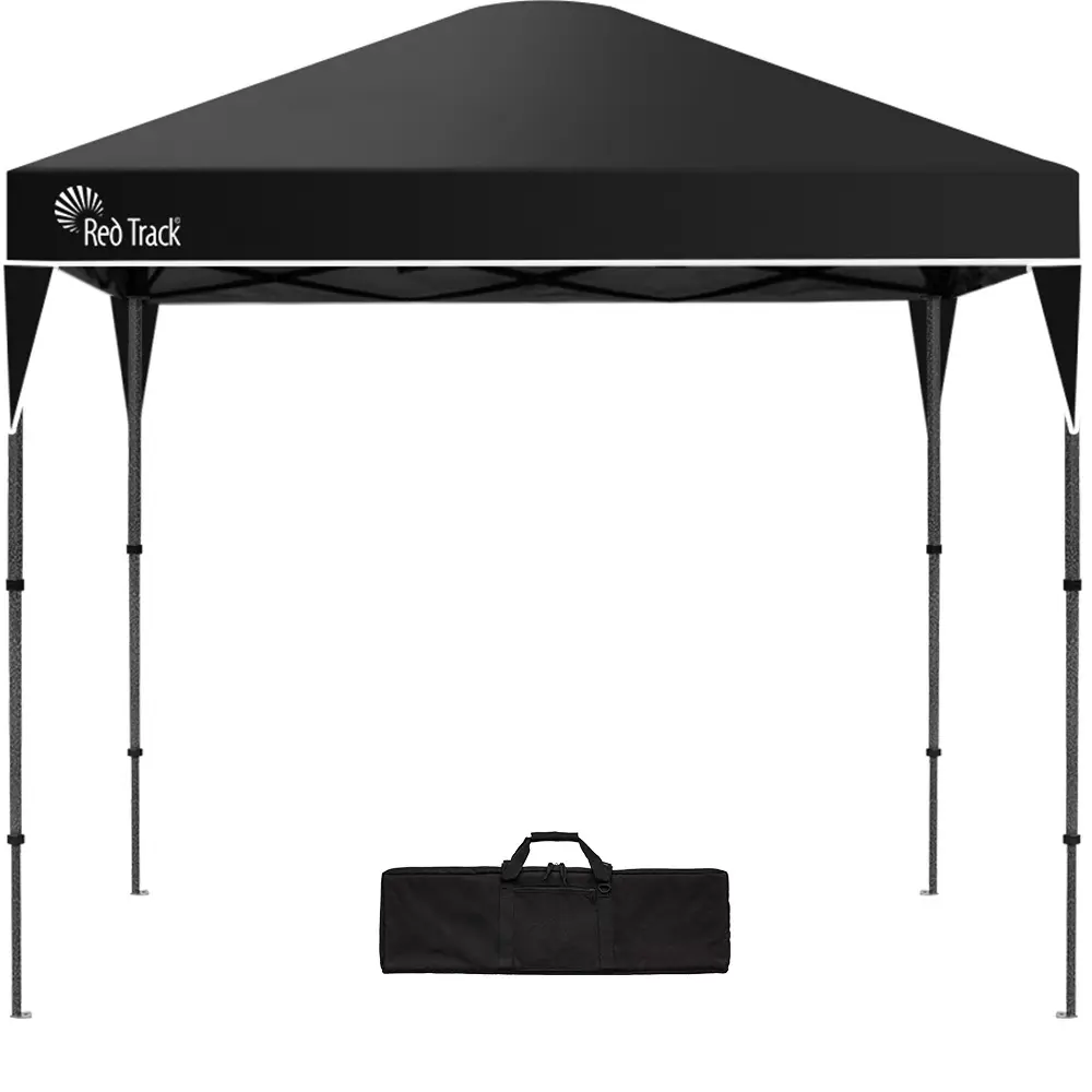 RED TRACK 3x3m Ultra Compact Folding Gazebo, Carry bag, Portable Outdoor Popup Marquee for Camping Beach, Black - Home & Garden