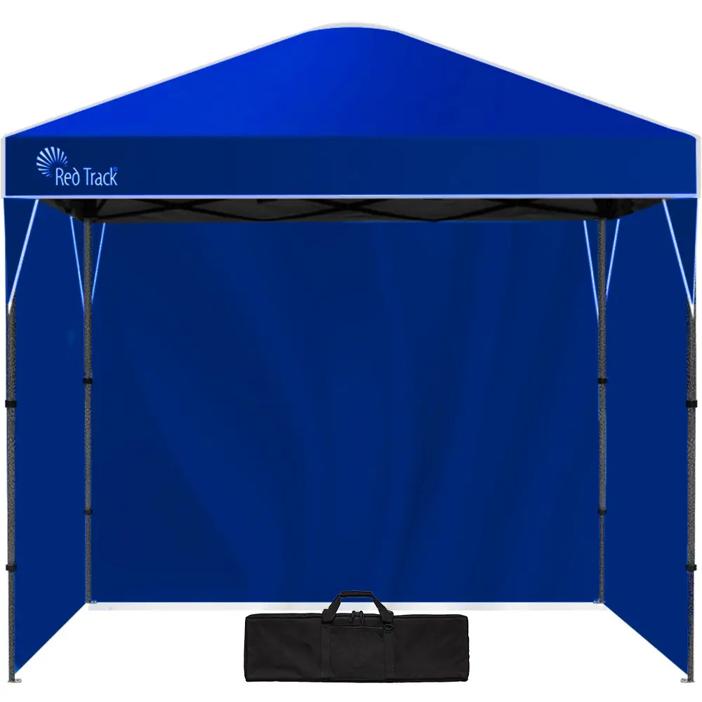 RED TRACK 3x3m Ultra Compact Folding Gazebo, Walls, Carry bag, Portable Outdoor Popup Marquee for Camping Beach, Navy Blue - Home & Garden