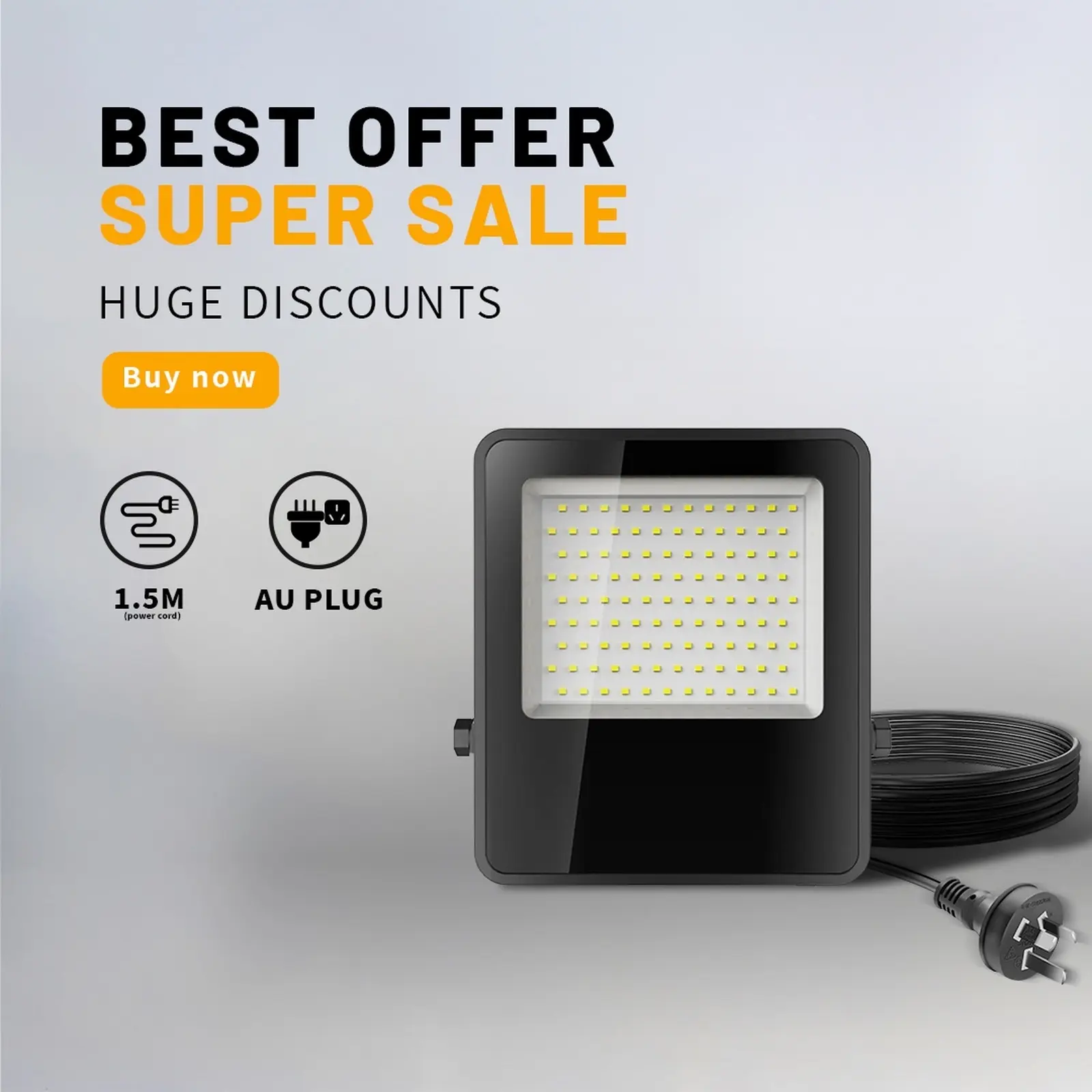 Outway 2x LED Flood Light 50W Outdoor Waterproof Garden Spotlight - Home & Garden