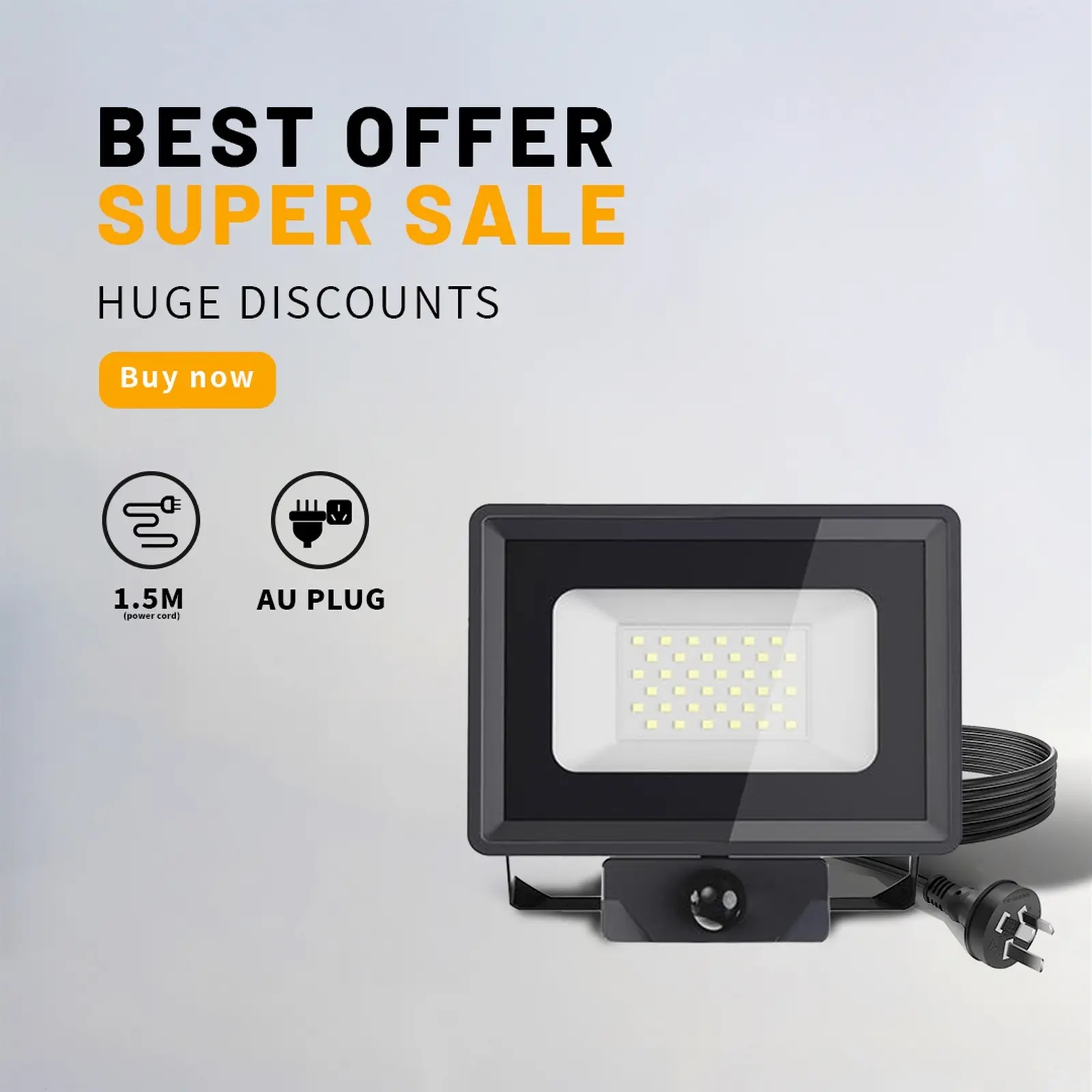 Outway 4x LED Flood Light 50W Waterproof With Motion Sensor Cool White E023ES - Home & Garden