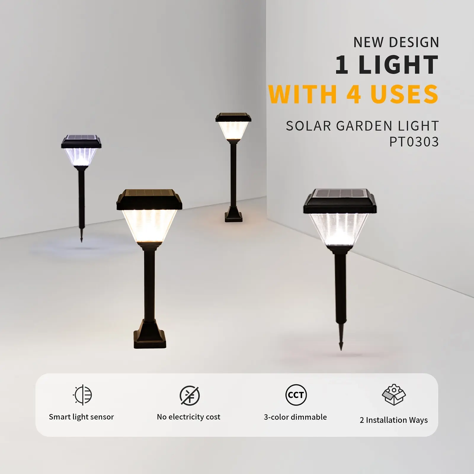 Outway Solar Lawn Light Outdoor Ground Garden Path Yard Waterproof Lamp - Home & Garden