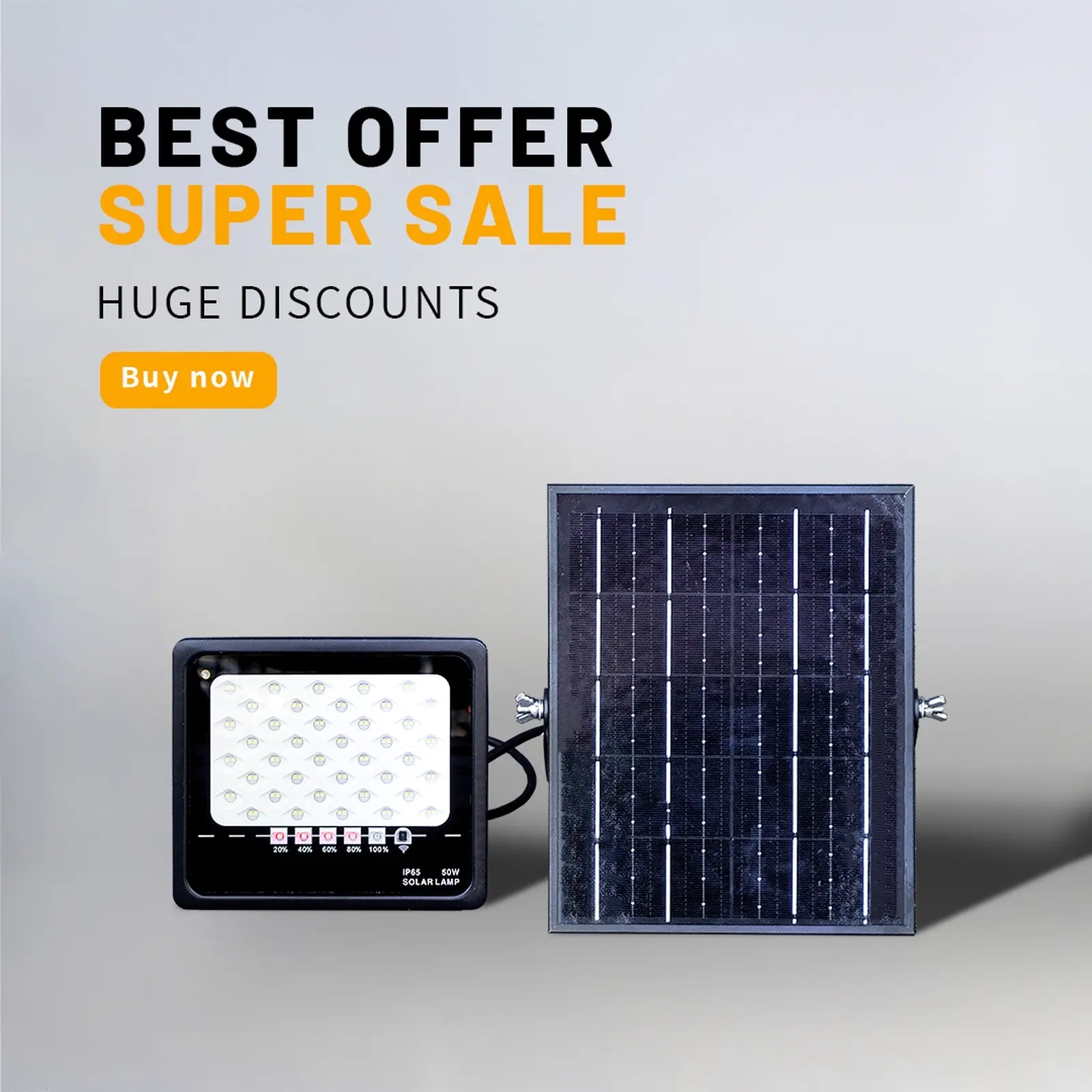Outway T001ES solar motion sensor floodlight 50W - Home & Garden