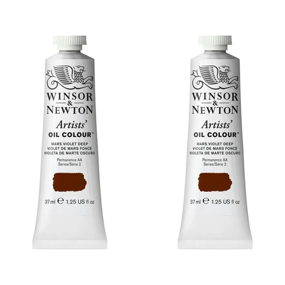 2x Winsor & Newton Artists Oil Colour 37ml Art Paint Tube Mars Violet Deep S2 - Hobbies
