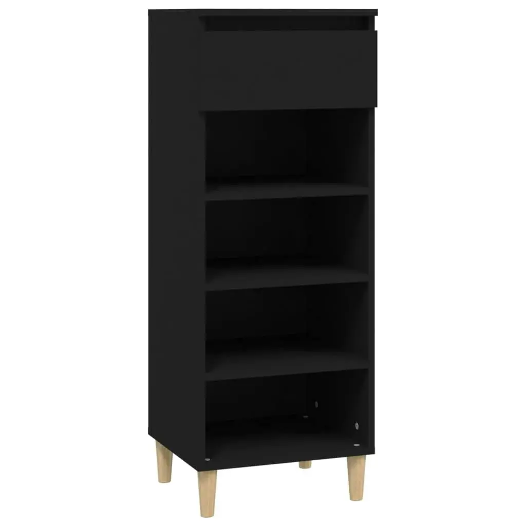 Shoe Cabinet Black 40x36x105 cm Engineered Wood 819773 - Home & Garden