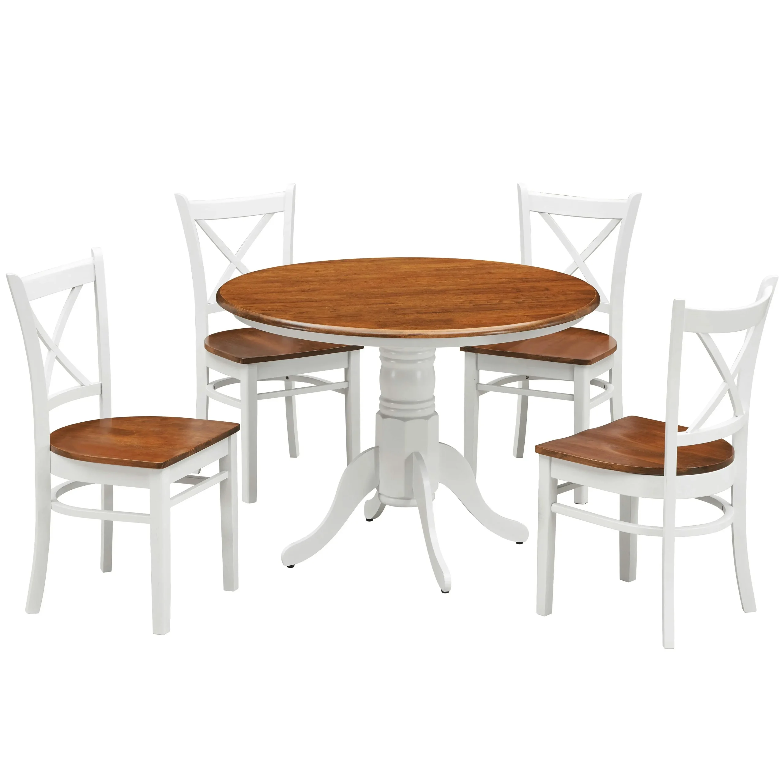 Lupin 5pc Round Dining Table Chair Set - Furniture