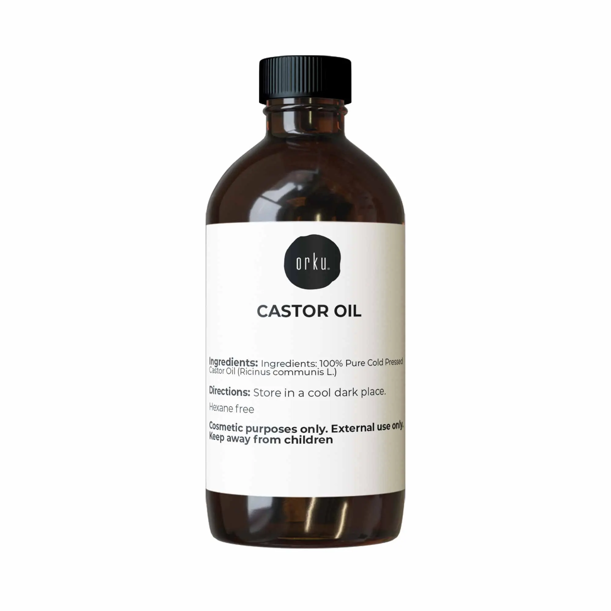 Orku 100ml Castor Oil - Hexane Free Cold Pressed Virgin