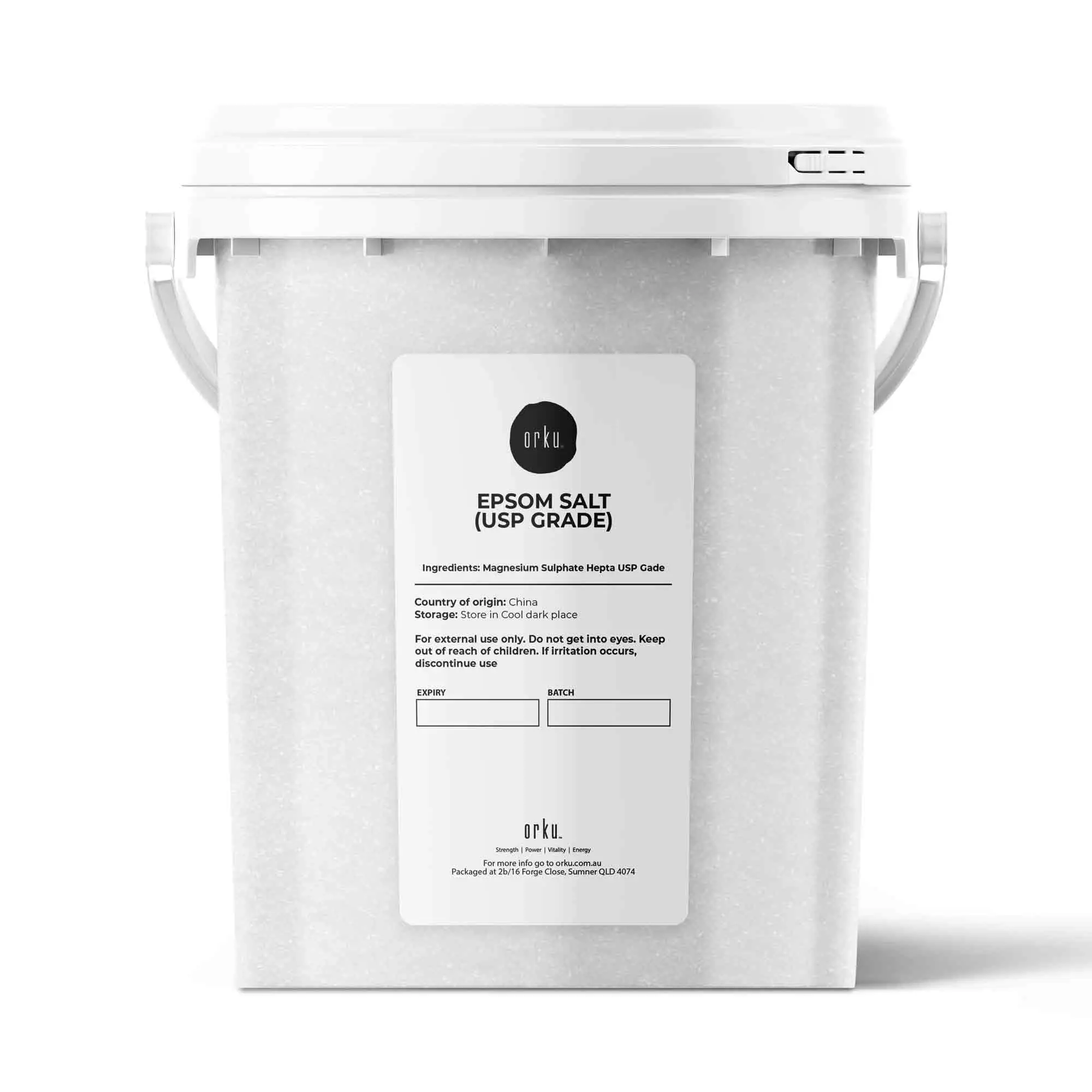 Orku 1.3Kg USP Epsom Salt Tub Bulk Magnesium Sulphate Bath Garden Household Use - Beauty