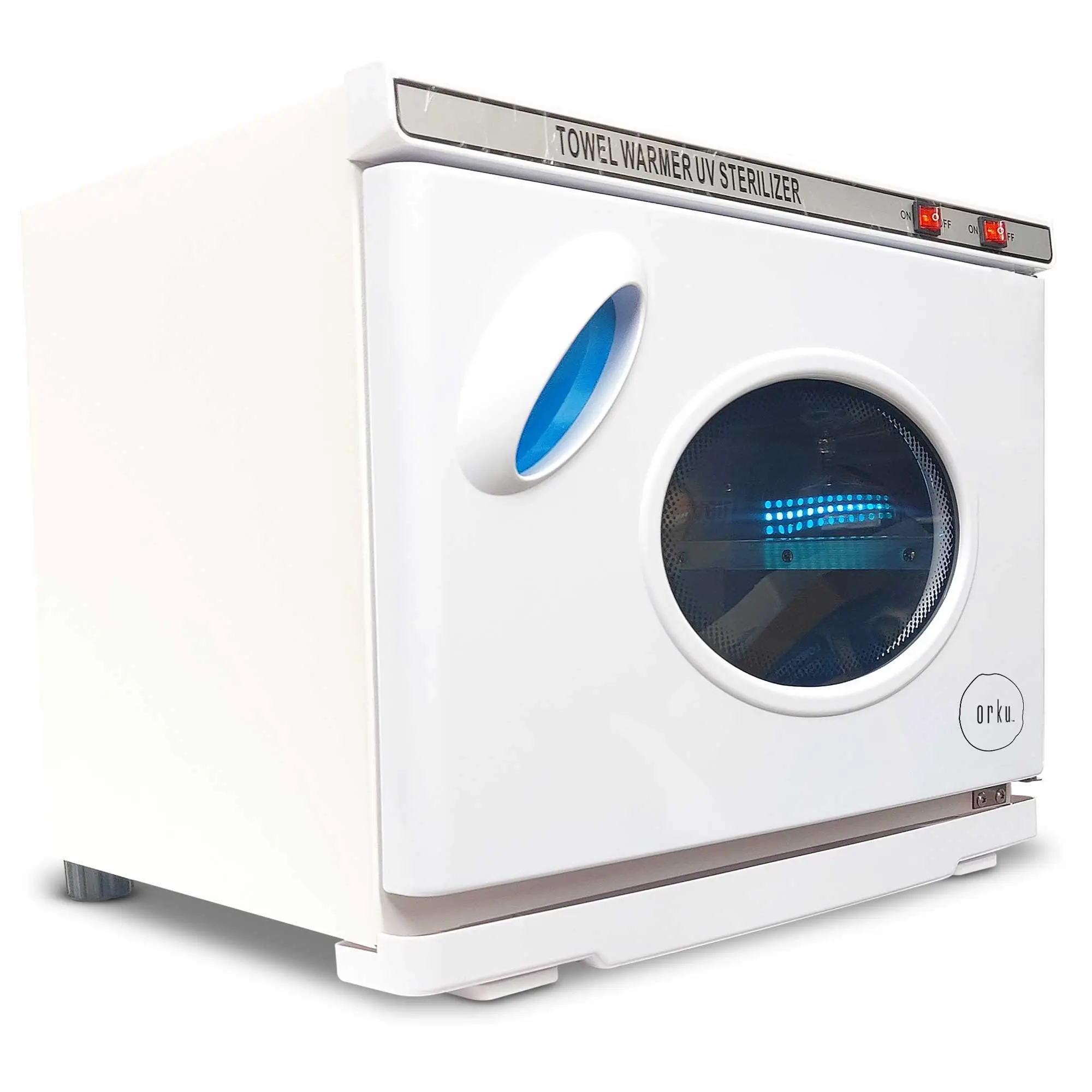 Orku 25L White UV Electric Towel Warmer Steriliser Cabinet Salon Heat Sanitiser - Commercial