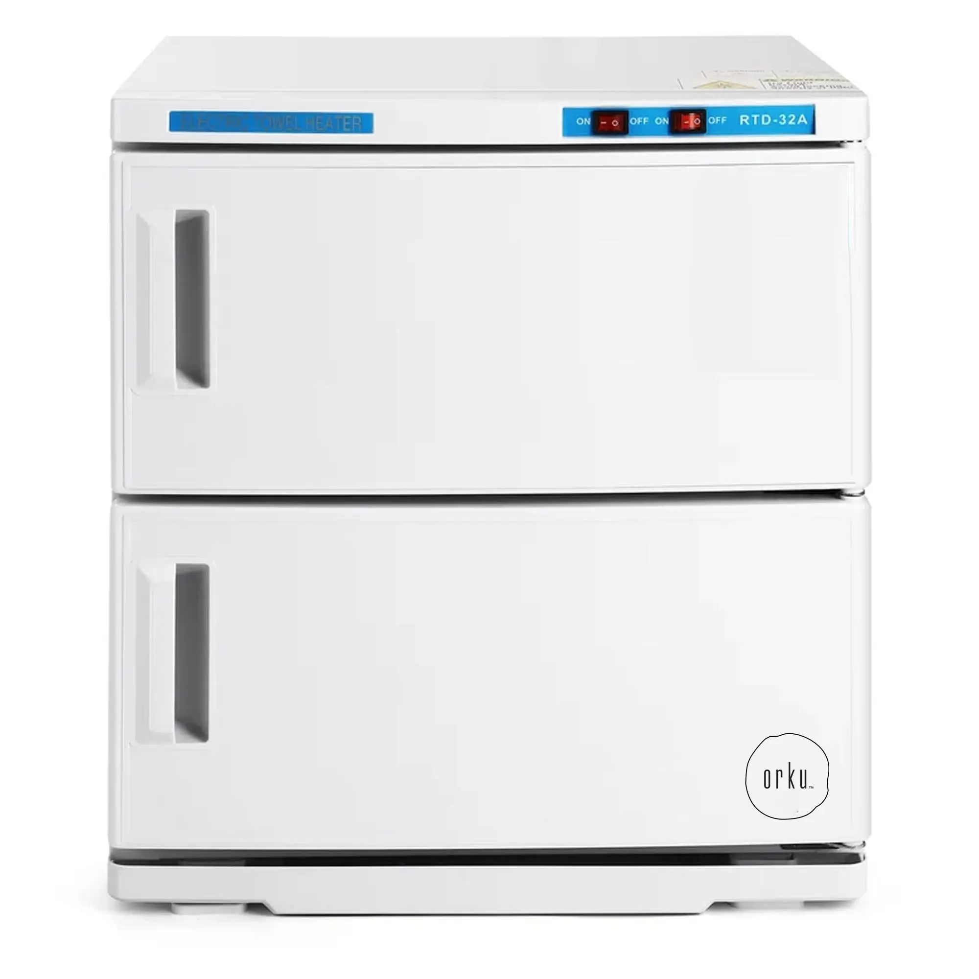Orku 32L White UV Electric Towel Warmer Steriliser Cabinet Salon Heat Sanitiser - Commercial