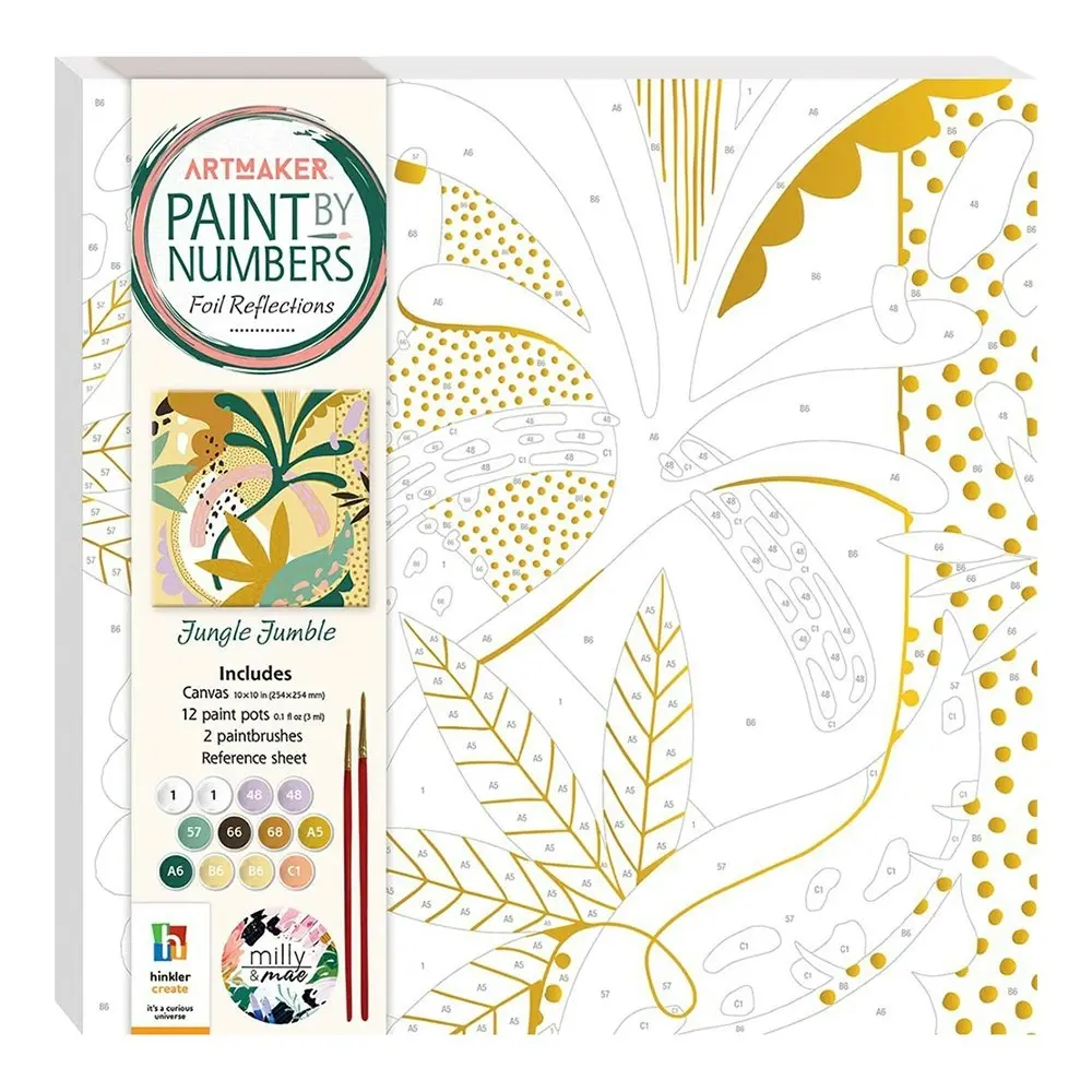 Paint by Numbers Foil Reflections Jungle Jumble Adults Art/Craft Fun Painting - Hobbies