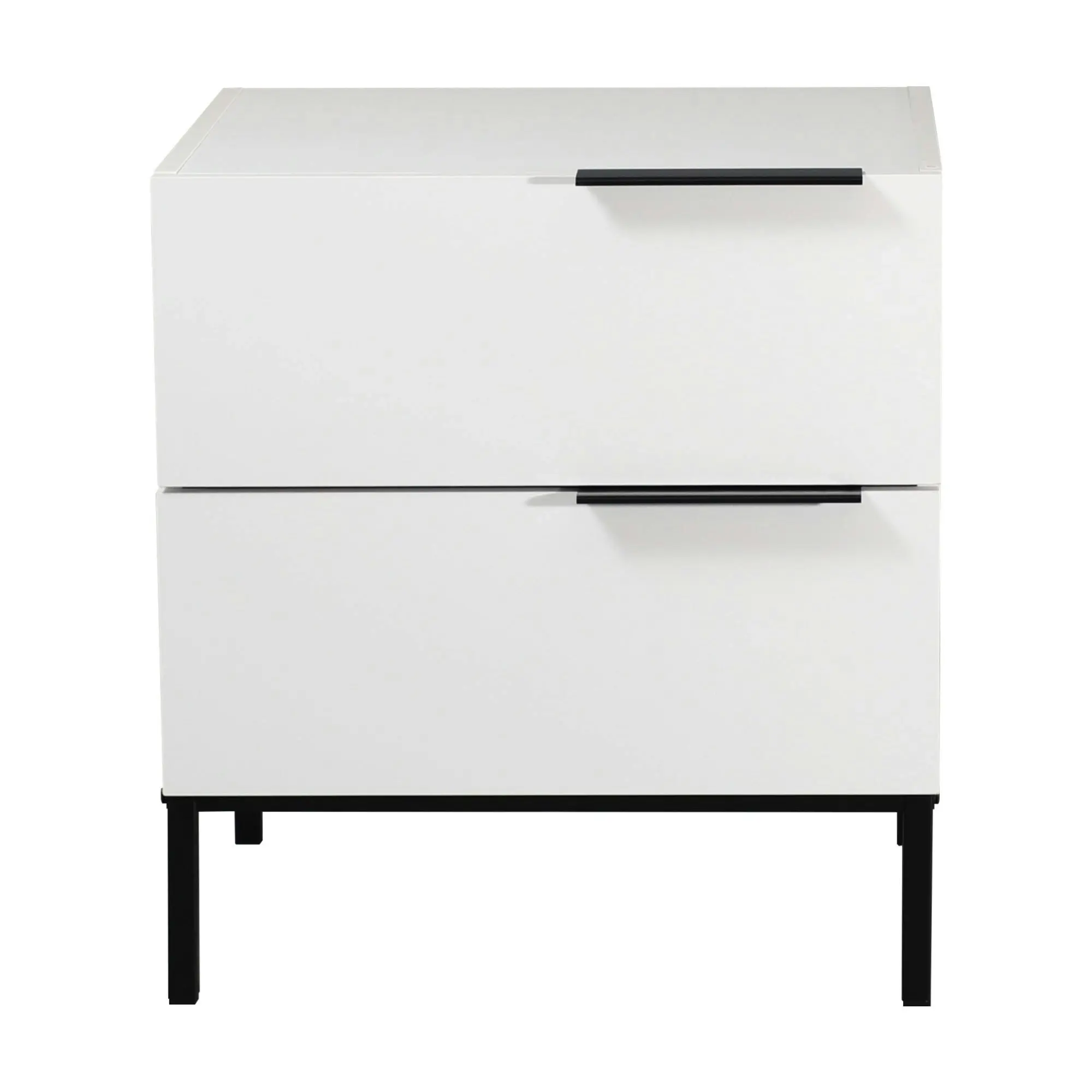 Dric 2 Drawers Bedside Table White - Furniture