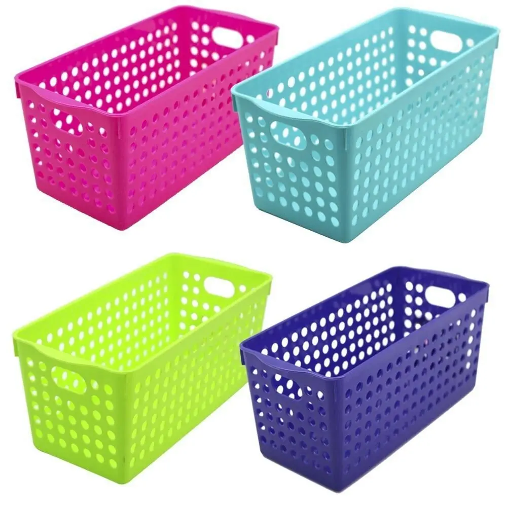 4x Boxsweden Mode Neon Basket 29cm Cleaning Storage Organiser Container Asstd - Home & Garden