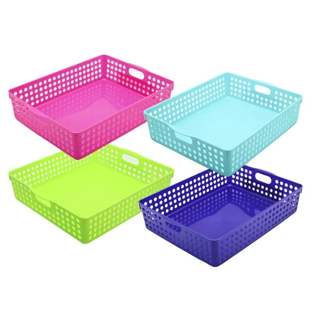 4x Boxsweden Mode Neon Basket 35cm Cleaning Storage Organiser Container Assort. - Home & Garden