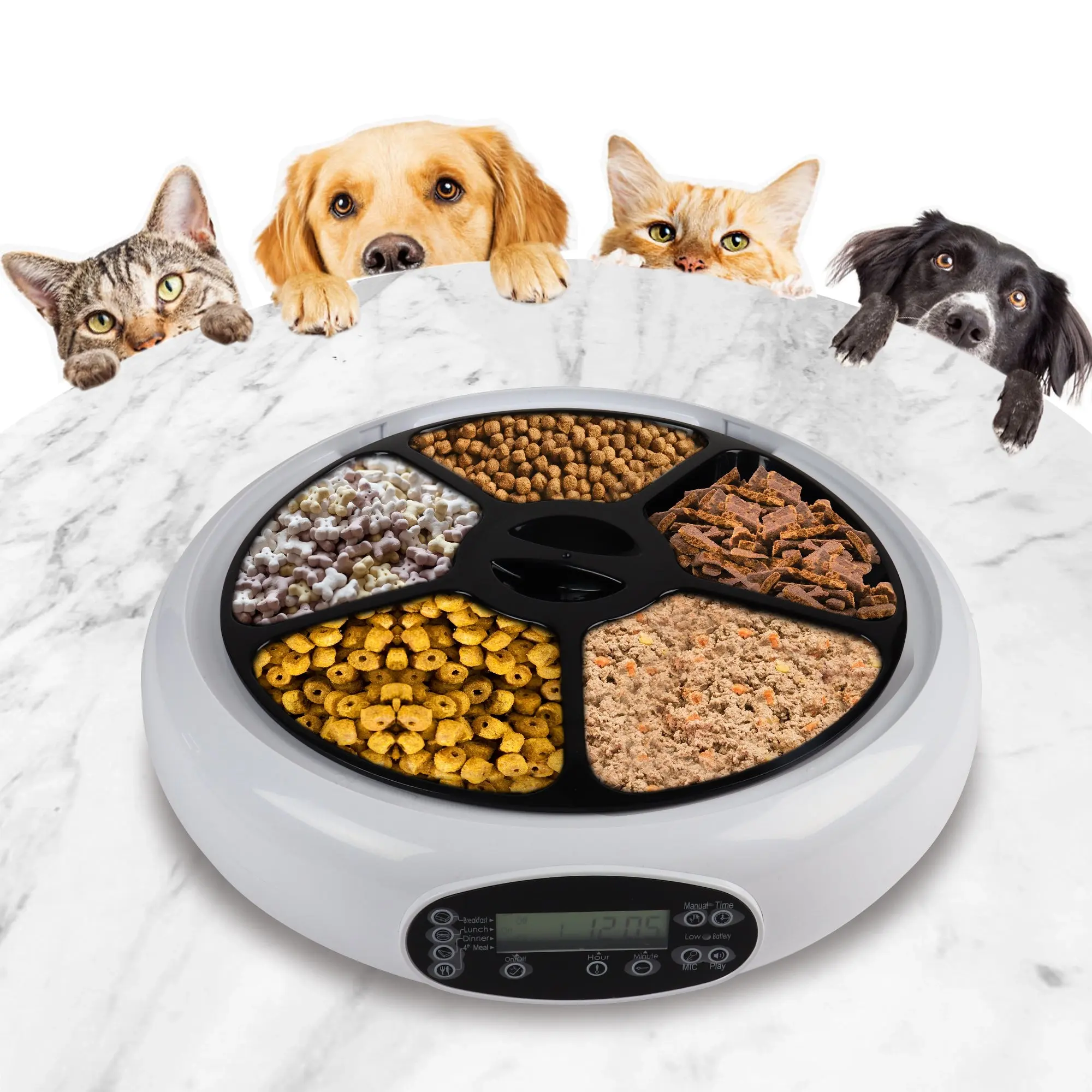 Lentek Pet Feeder Programmable 5-Meal