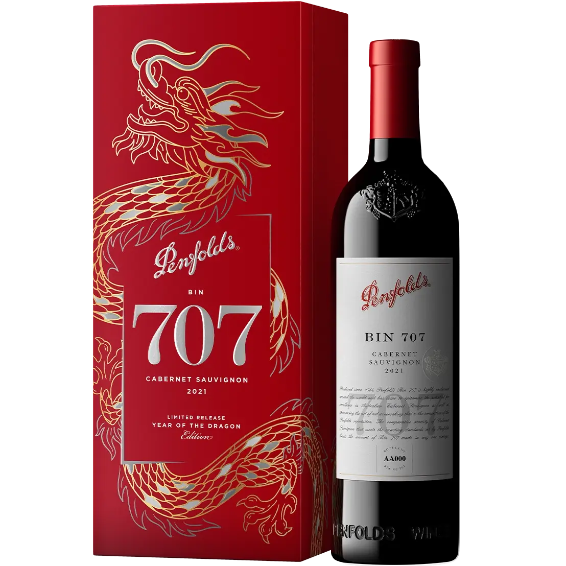 Penfolds Bin 707 Cabernet Sauvignon 2021 Lunar New Year Gift Box 750ml - Alcohol