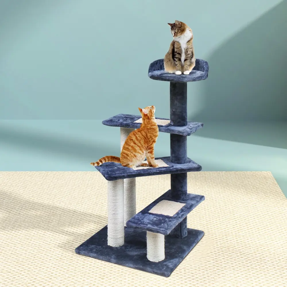 i.Pet Cat Tree 100cm Scratching Post Scratcher Tower Wood Condo House Trees Bed - Pets