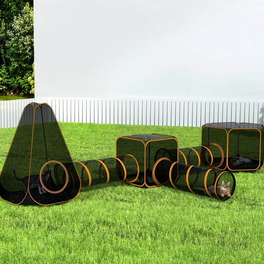 i.Pet Pet Playpen Cat House 6 IN 1 Tent Tunnel Dog Cage Puppy Rabbit Play Portable - Pets