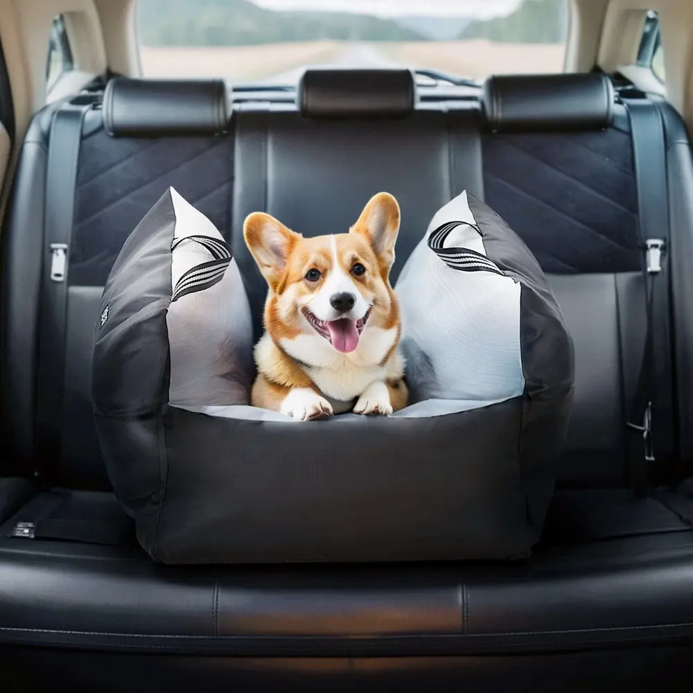 i.Pet Dog Car Seat Booster Cover Dog Bed Portable Waterproof Belt Non Slip - Pets
