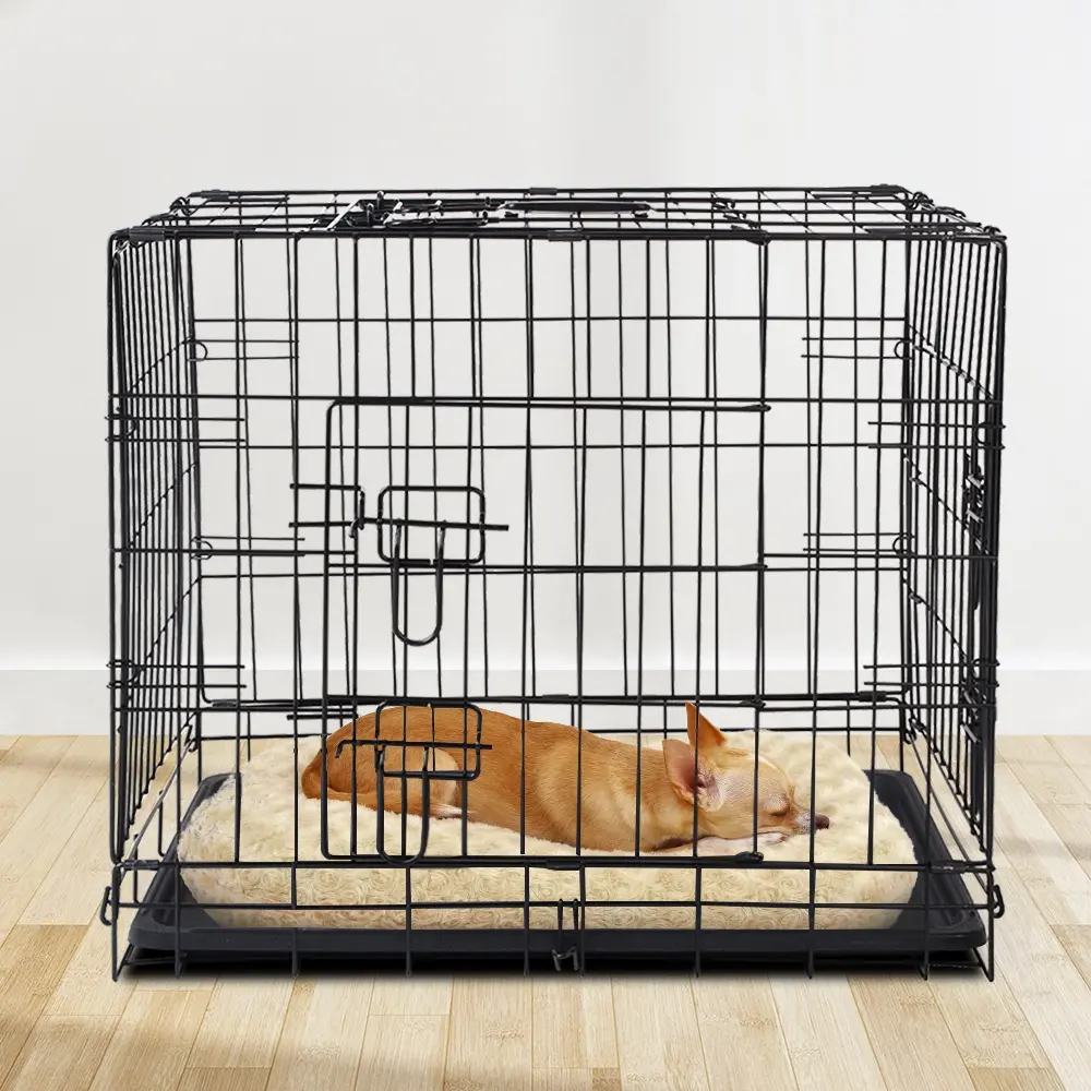 i.Pet 24" Dog Cage Crate Kennel 3 Doors - Pets
