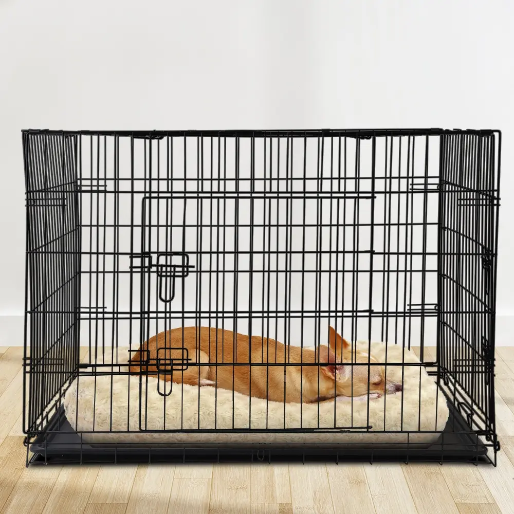 i.Pet 42" Dog Cage Crate Large Kennel 3 Doors - Pets