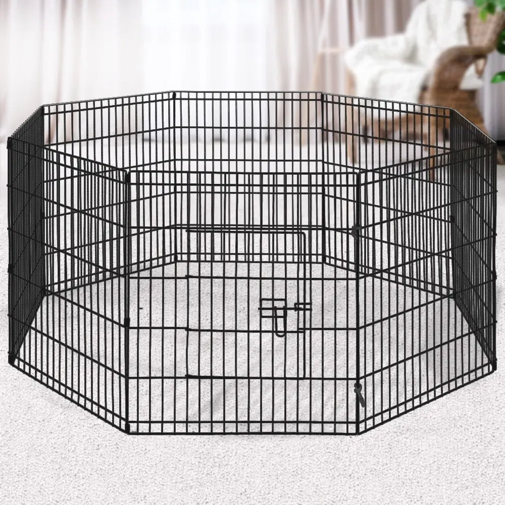 i.Pet 30" 8 Panel Dog Playpen Pet Fence Exercise Cage Enclosure Play Pen - Pets