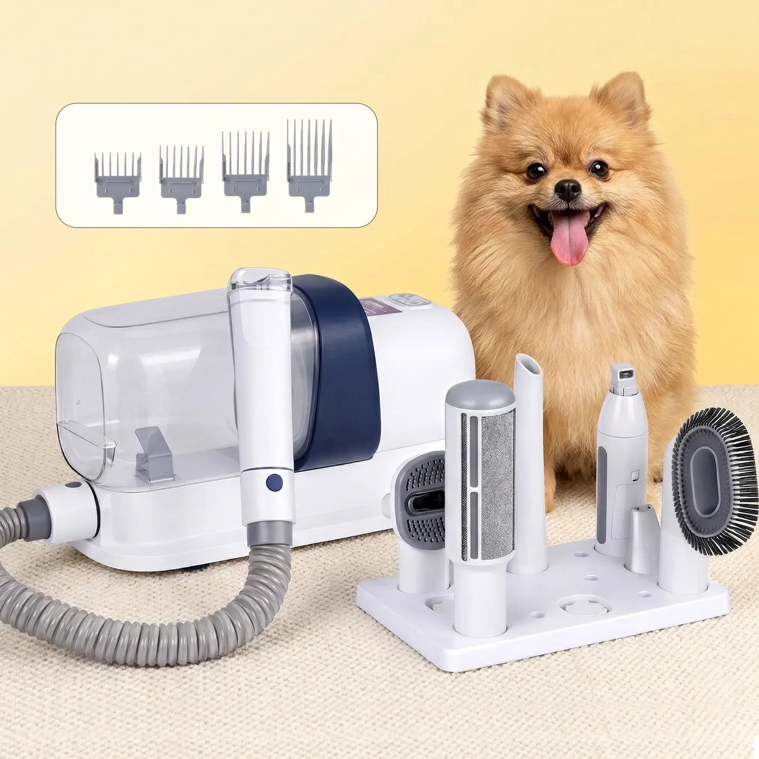 i.Pet Pet Grooming Kit Vacuum Dog Cat Hair Dryer Remover Clipper Brushes Cleaning - Pets