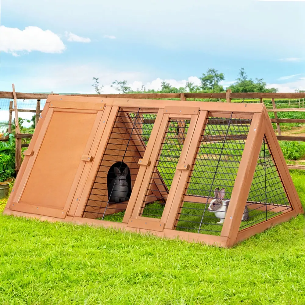 i.Pet Rabbit Hutch 119cm x 51cm x 44cm Chicken Coop Large Run Wooden Cage Outdoor - Save up to 70% Off Pet Supplies