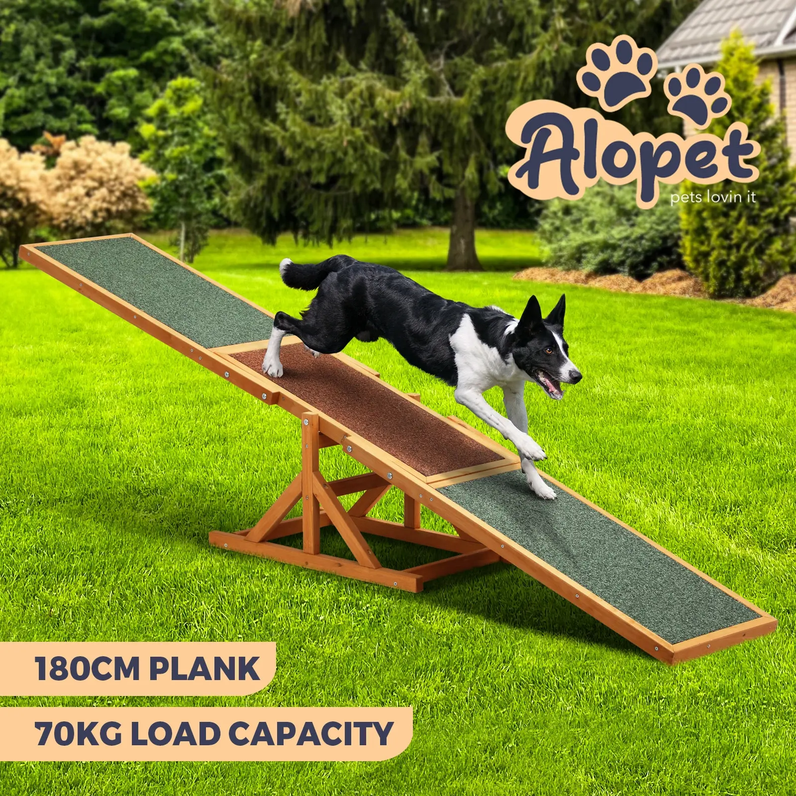 Alopet Dog Seesaw Pet Obedience Agility Training Puppy Sports Outdoor Play - Pets