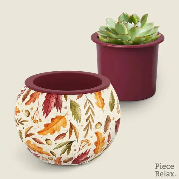 3D Flowerpot Dancing Leaves in Fall Puzzle - Toys & Games