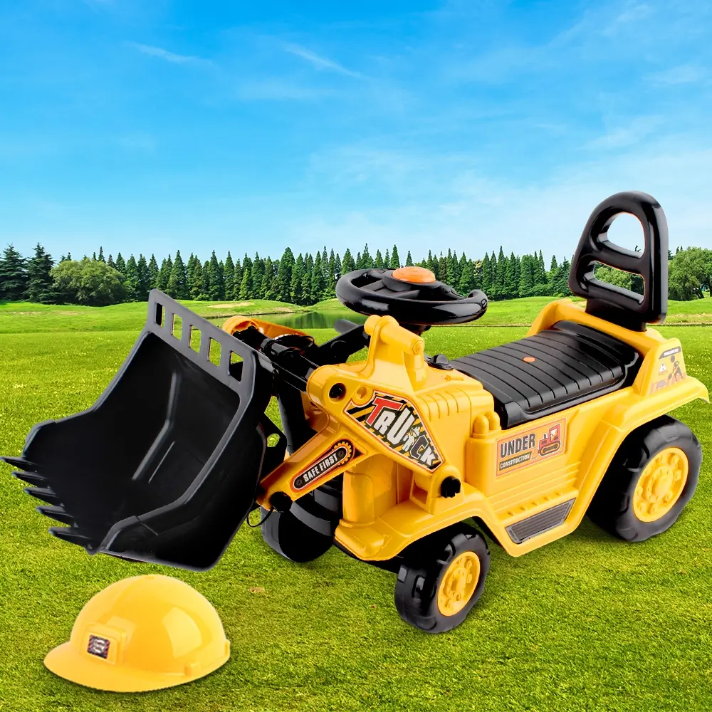 Keezi Ride On Car Toys Kids Excavator Bulldozer Sandpit Digger Car Pretend Play - Toys & Games