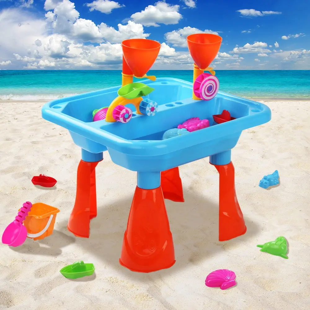 Keezi Kids Sandpit Pretend Play Sets Beach Toys Outdoor Sand Water Table Set - Toys & Games