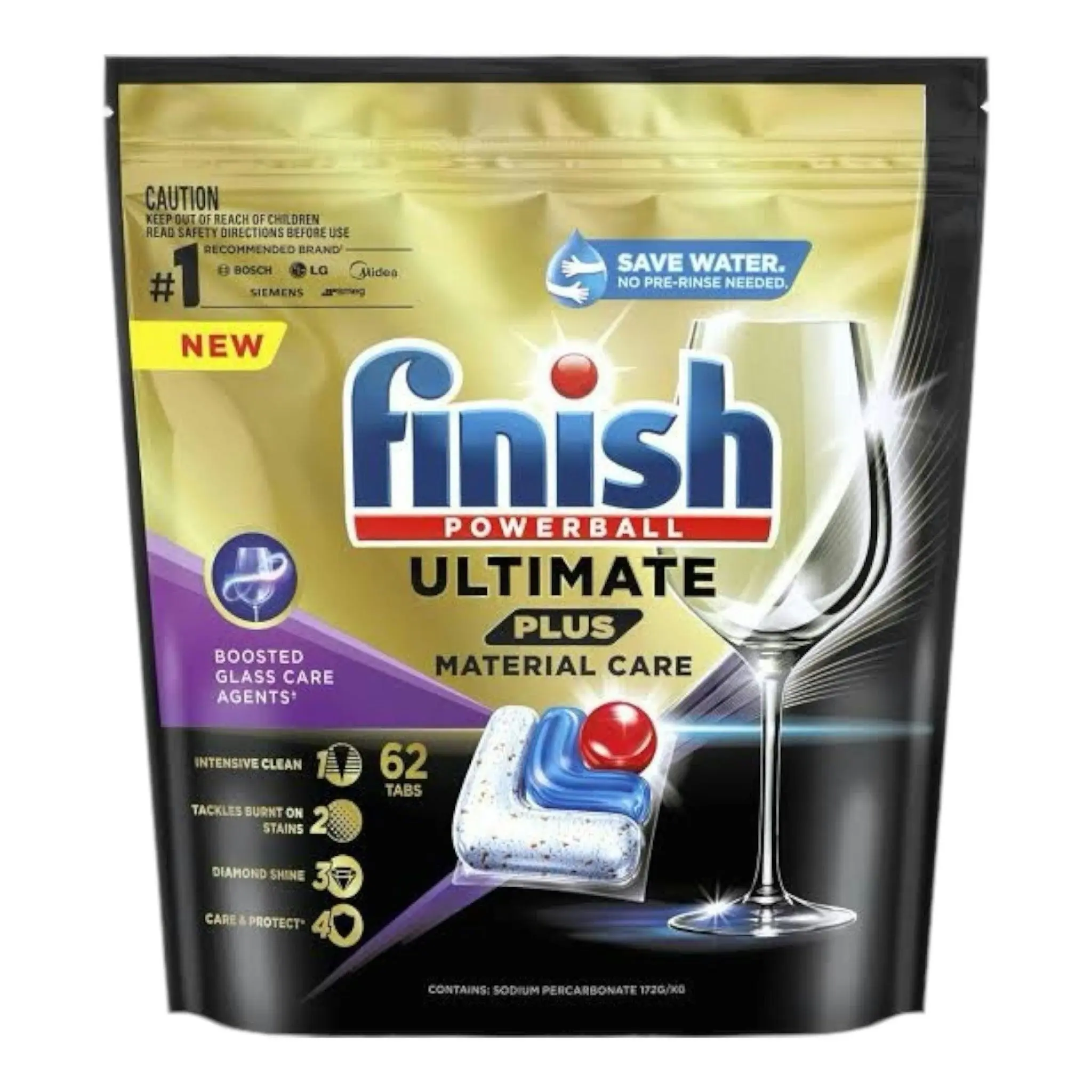 Finish Ultimate Plus Material Care Dishwasher Tablets 62 Pack - Home & Garden