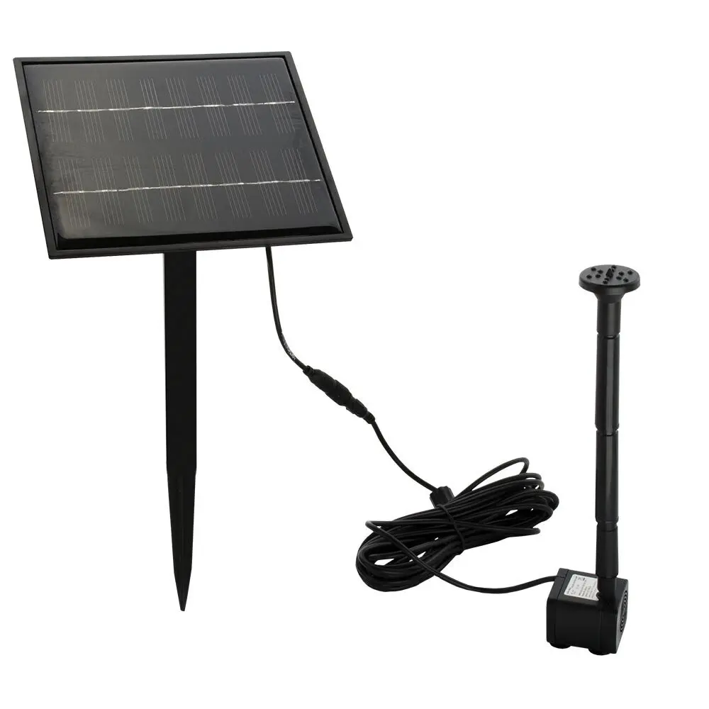 PROTEGE 5W Solar Powered Fountain Submersible Water Pump Panel Kit Garden Pond - Hardware