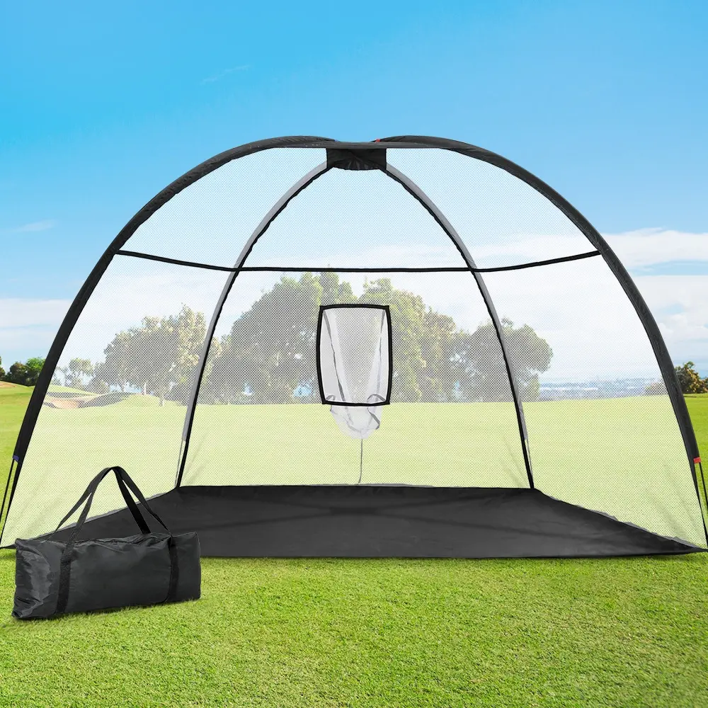 Everfit 3.5m Golf Practice Net Portable Training Aid Driving Target Tent Black - Sports & Outdoors Specials up to 70% Off