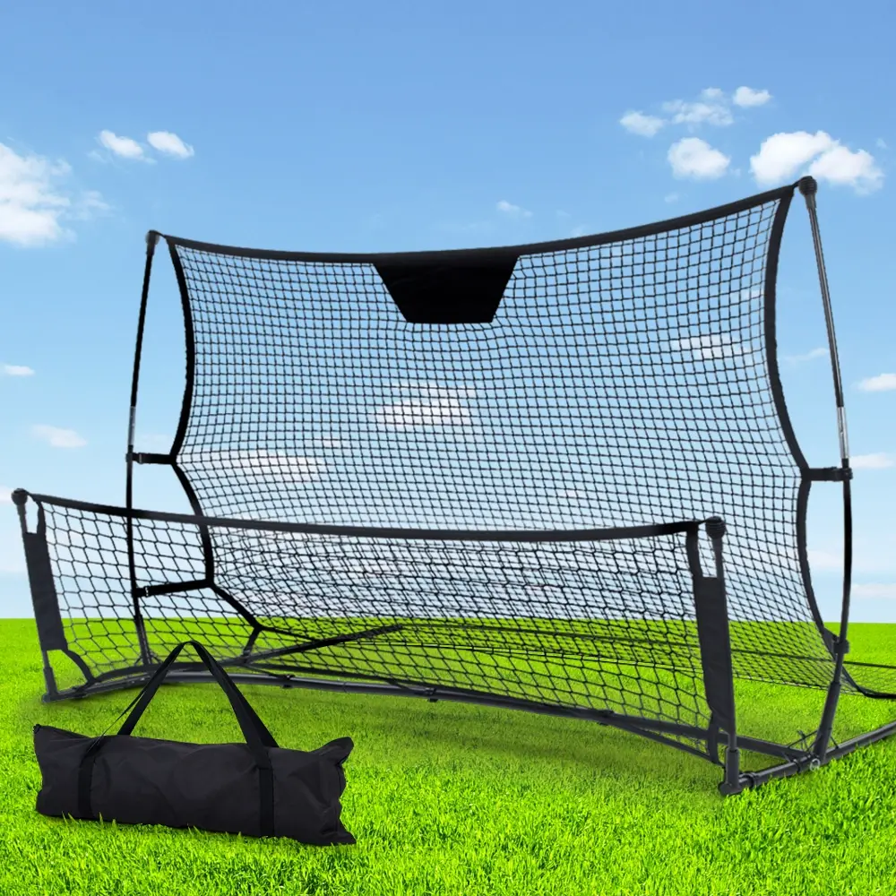 Everfit 2.1m Football Soccer Net Portable Goal Net Rebounder Sports Training Black - Sports & Outdoor