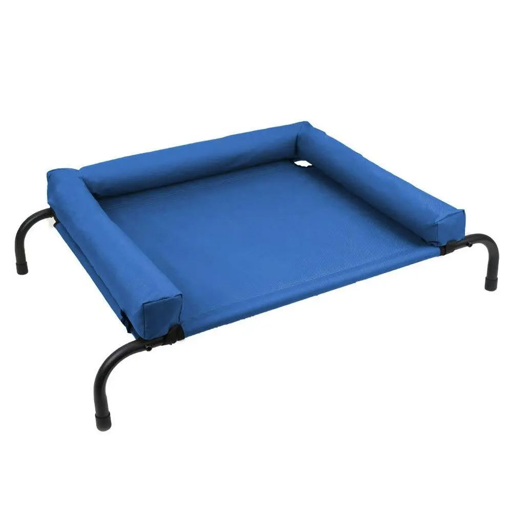 Paws & Claws Durable Washable 90cm Elevated Bolster Pet Raised Dog Indoor Bed BL - Pets