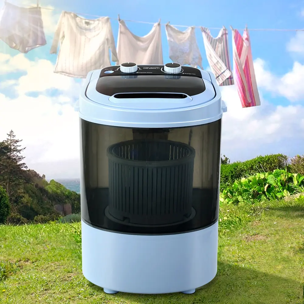 Devanti Portable Washing Machine 3KG Black - Sports & Outdoor
