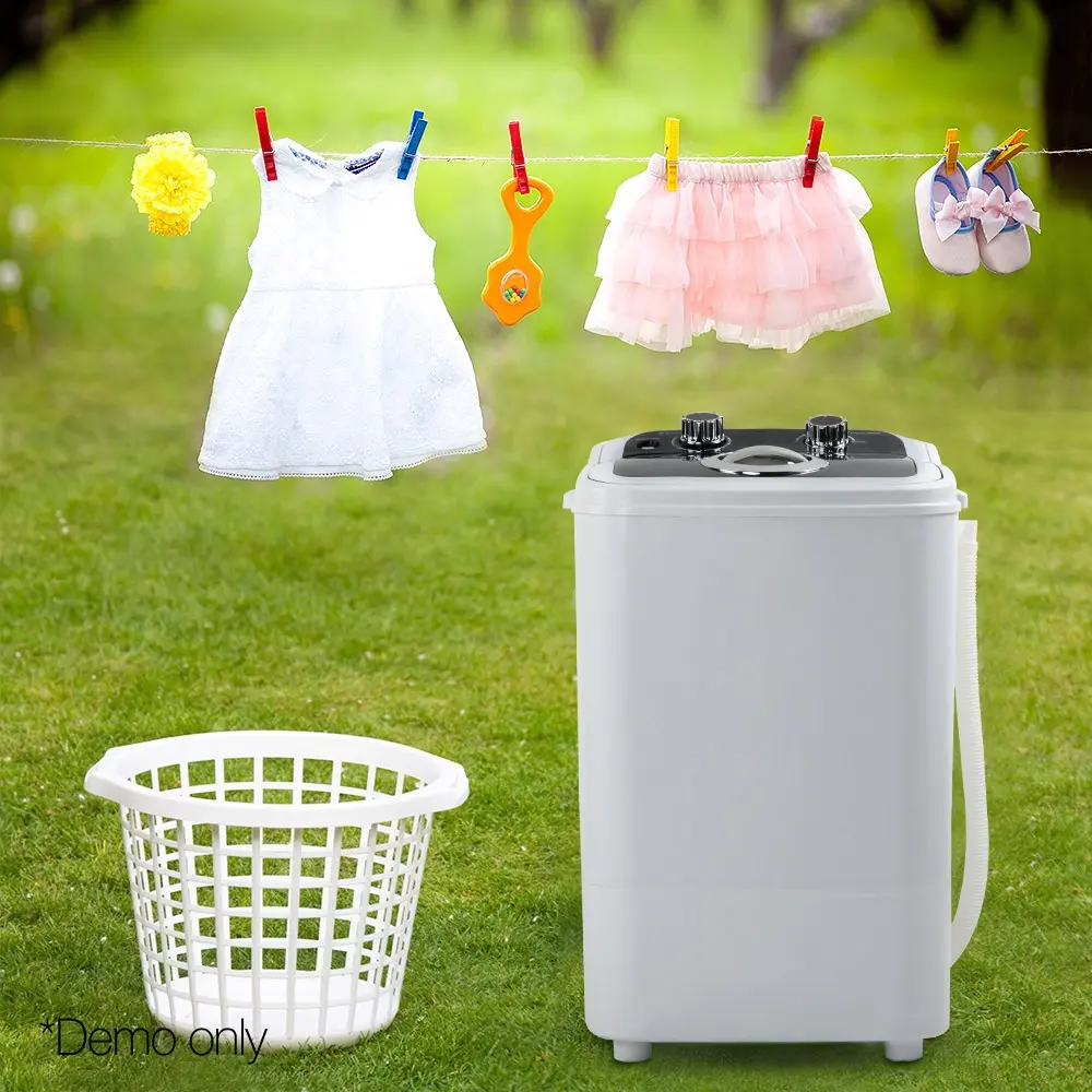 Devanti Portable Washing Machine 4.6KG Black - Sports & Outdoor