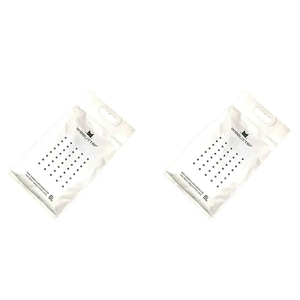 2x Weelitter Tofu Biodegradable 6L/2.5kg Cat Litter Absorbent Original Flavour - Pets