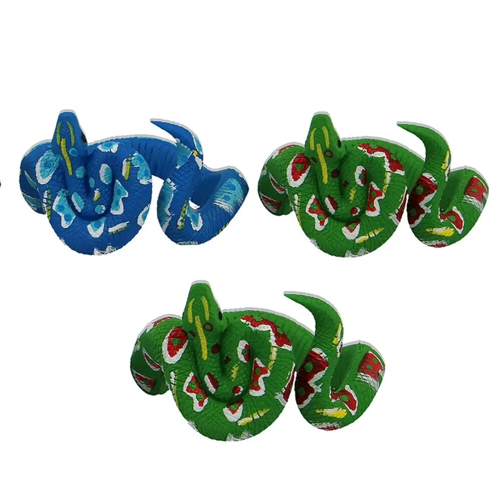 3x Fumfings Animal Coiled Snake Bracelet 7cm Animal Figures Toys Kids 3y+ Assort - Toys & Games