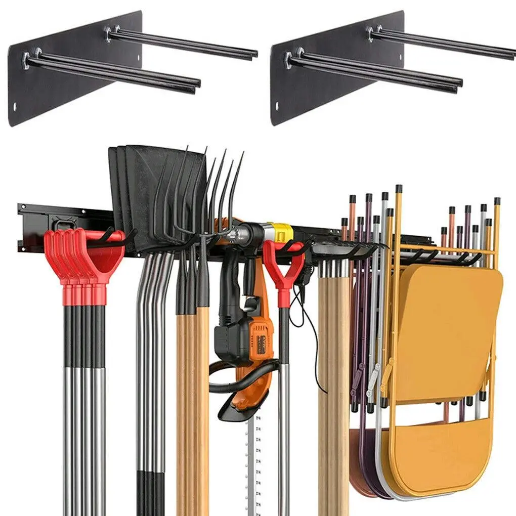 Wall-Mounted Heavy Duty Garage Tool Storage Organizer Rack