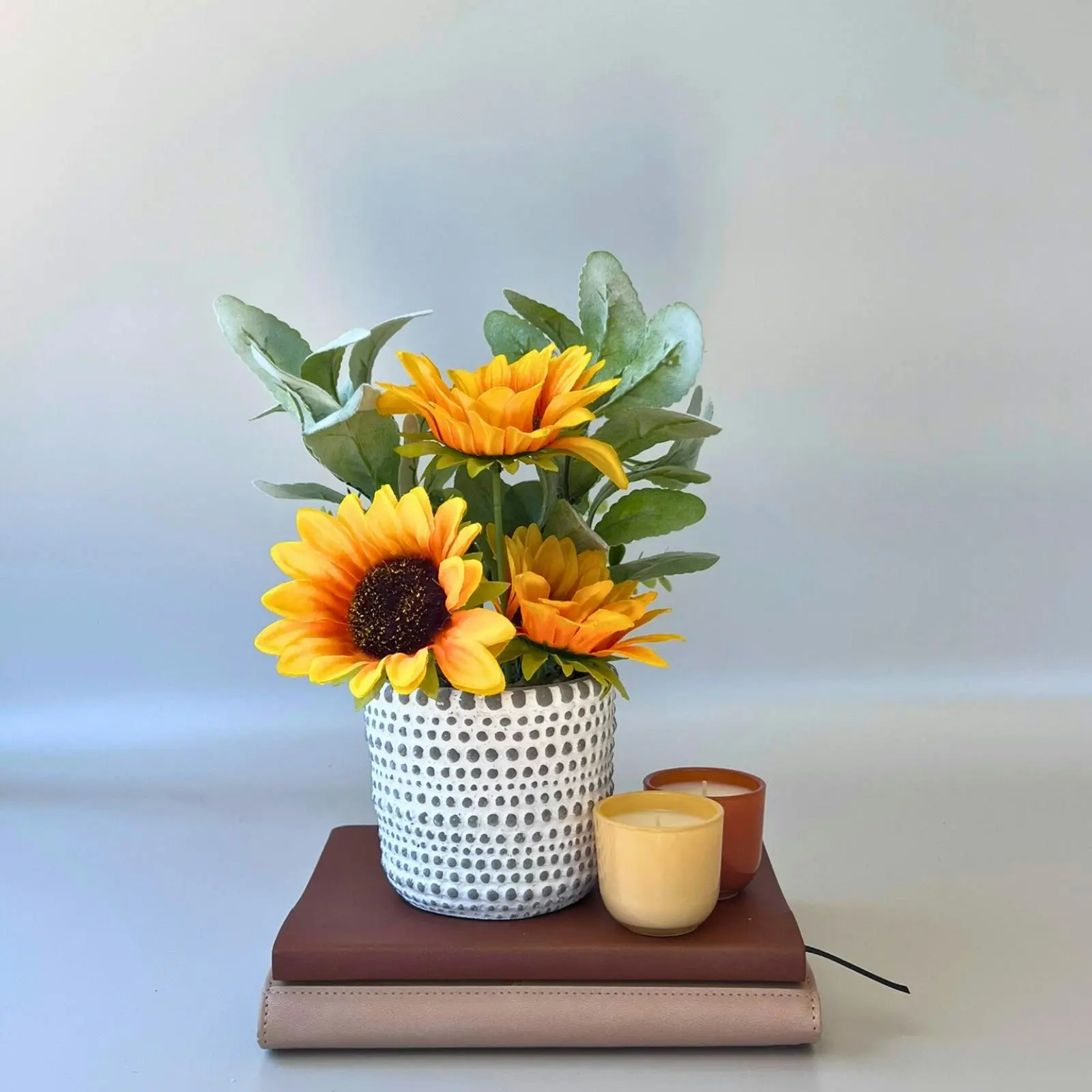 Artificial Potted Sunflowers Plant 28cm - Home & Garden