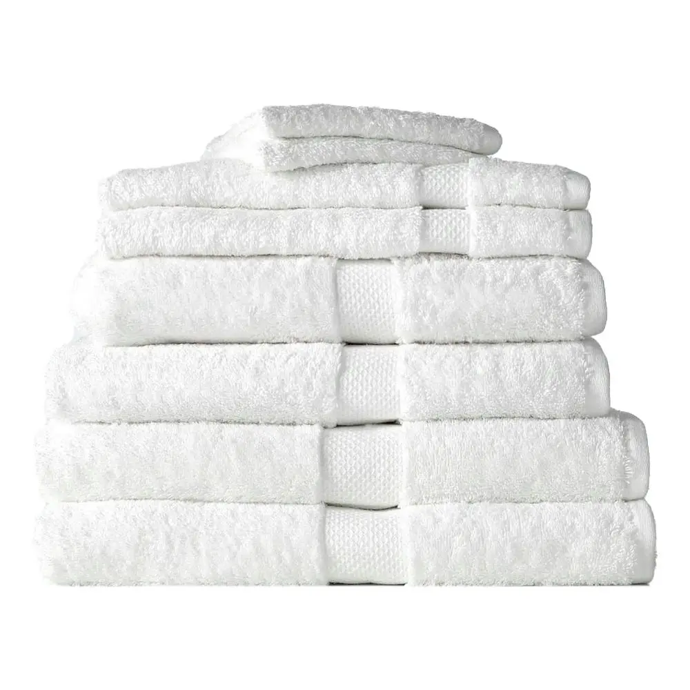8pc Canningvale Royal Splendour Home Decor Bathroom Bath Towel Set White - Home & Garden