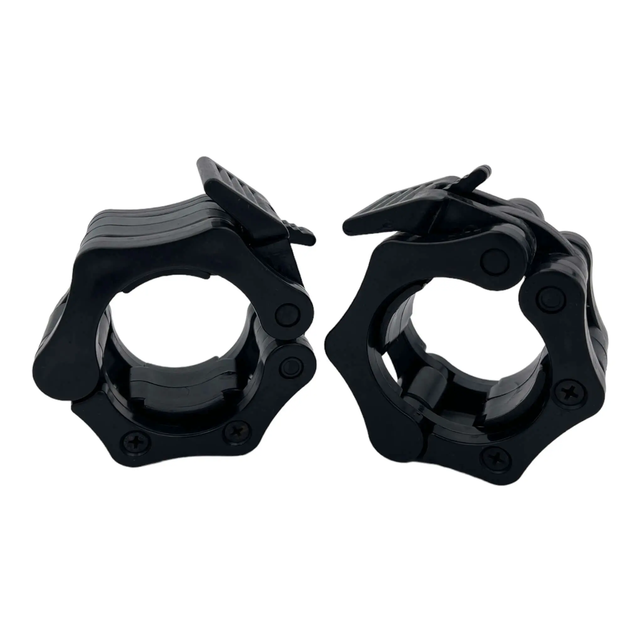 50mm Olympic Size Nylon Clamp Quick Lock Collars - Black Pair
