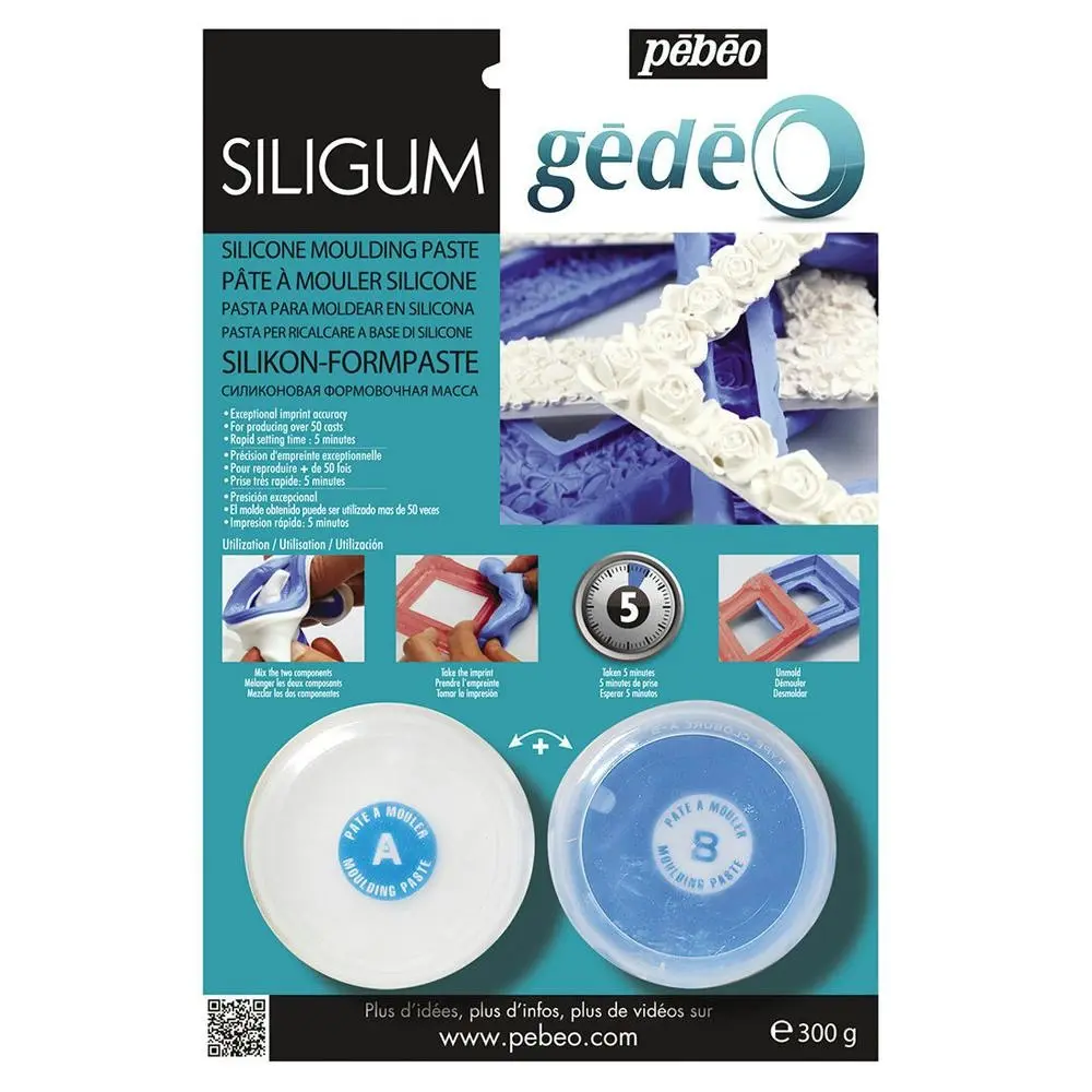 Pebeo Gedeo Siligum 300g Arts And Crafts Statue/Figure/Frame Molding Kit - Hobbies