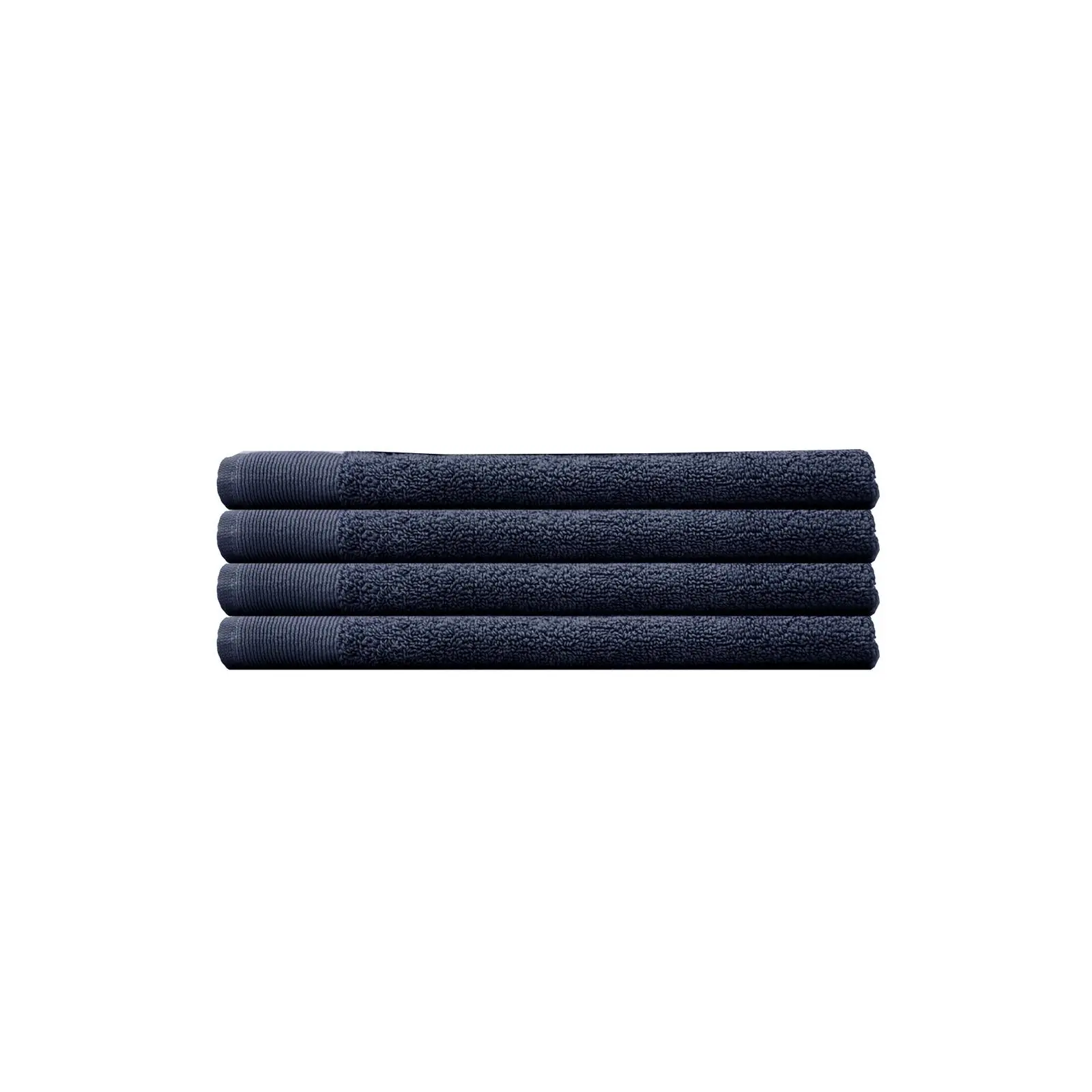 4pc Bambury Home Living Ultra soft Elvire Hand Towel Navy Cotton Woven 40cmx60cm - Home & Garden